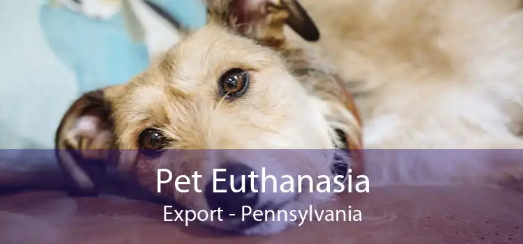 Pet Euthanasia Export - Pennsylvania